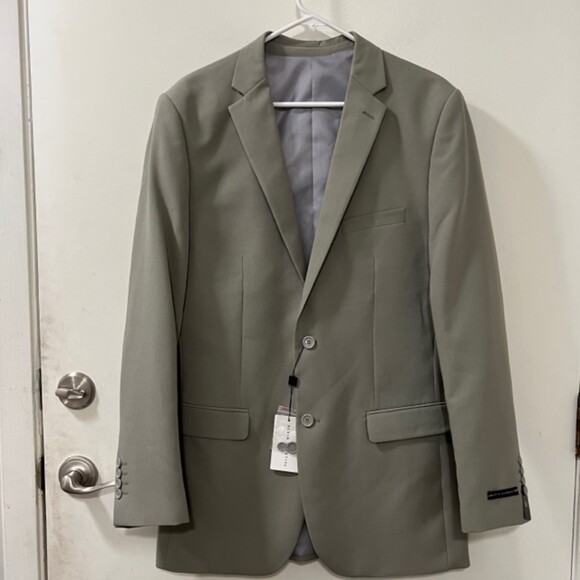 Alain Dupetit Mens 2 Button Suittech Light Grey Sport Coat Blazer 38L x 32W NWT - Picture 3 of 12